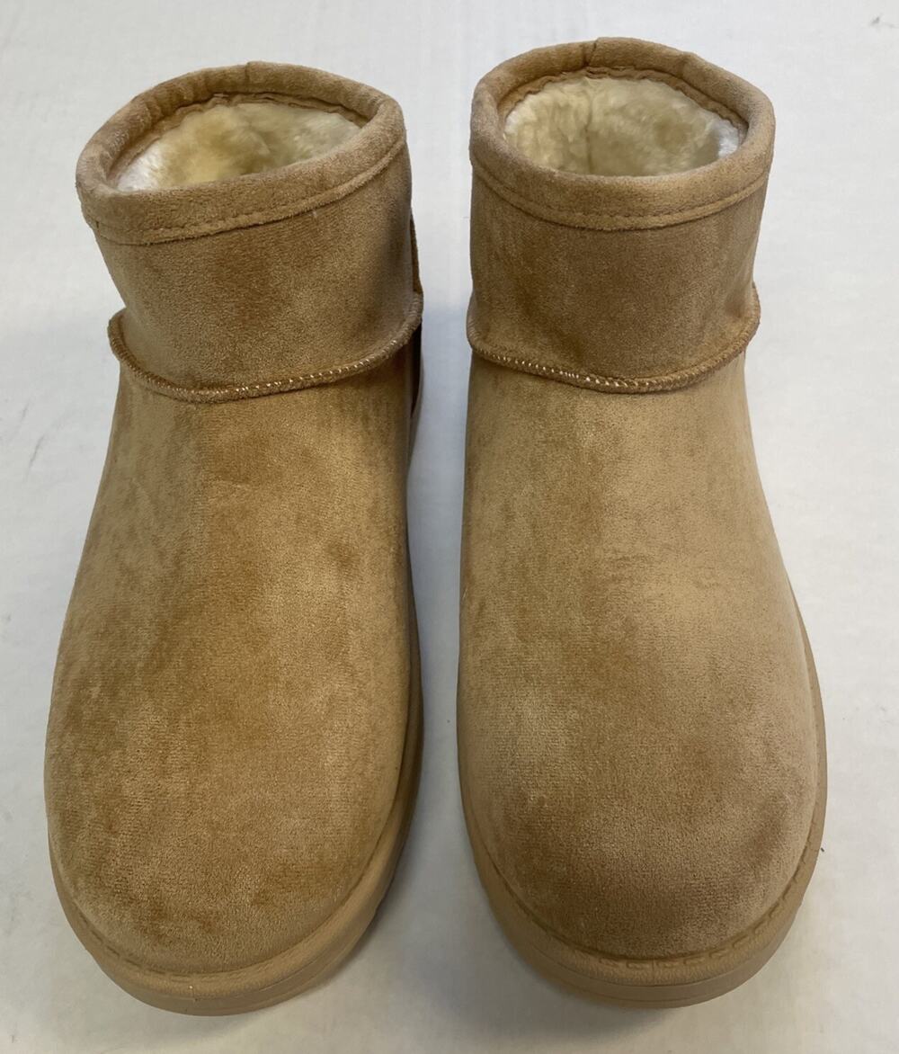 SO Women’s Lupita Cozy Brown Mini Boots Winter Faux Fur Women’s Size 9.5 New